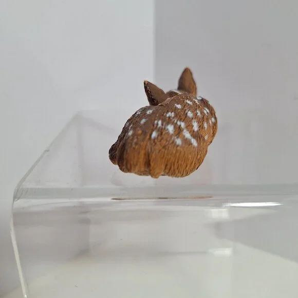 AAA White Tailed Deer Fawn 2.5" Miniature Figurine Animal Brown PVC Baby - Picture 5 of 11